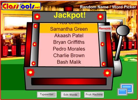 random name picker slot machine.